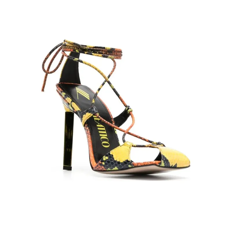 The Attico Adele 105mm Python-print Sandals-3