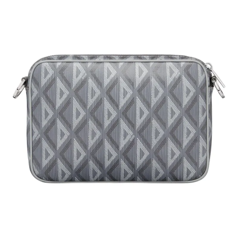 DIOR CD Diamond Canvas Crossbody Bag Shoulder Bag Men's Gray-3