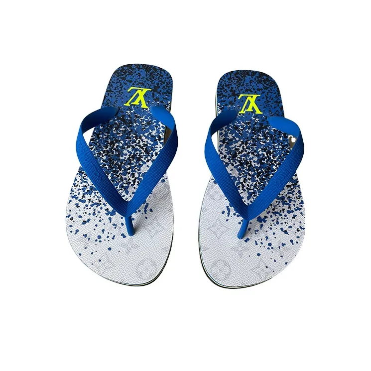 LOUIS VUITTON Flip Flops Men's Blue White-2
