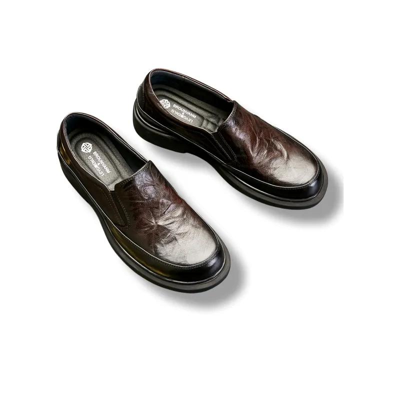 Brounvanm Casual Shoes Men's Black & Coffee-5