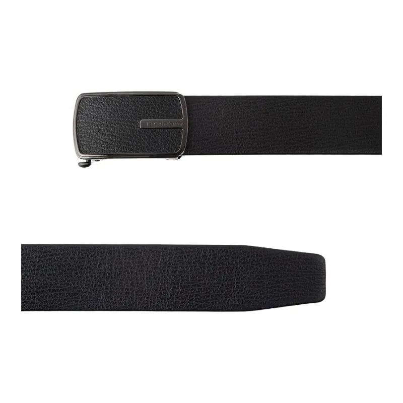 Thereble Top Grain Cow Leather Automatic Buckle Belt Men's Width 3.7CM-1