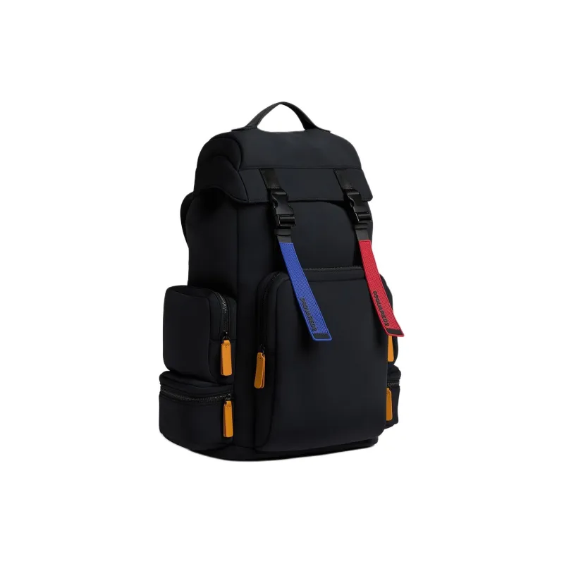 DSQUARED2 Elastodiene Spandex Nylon Backpack Men's Black-1