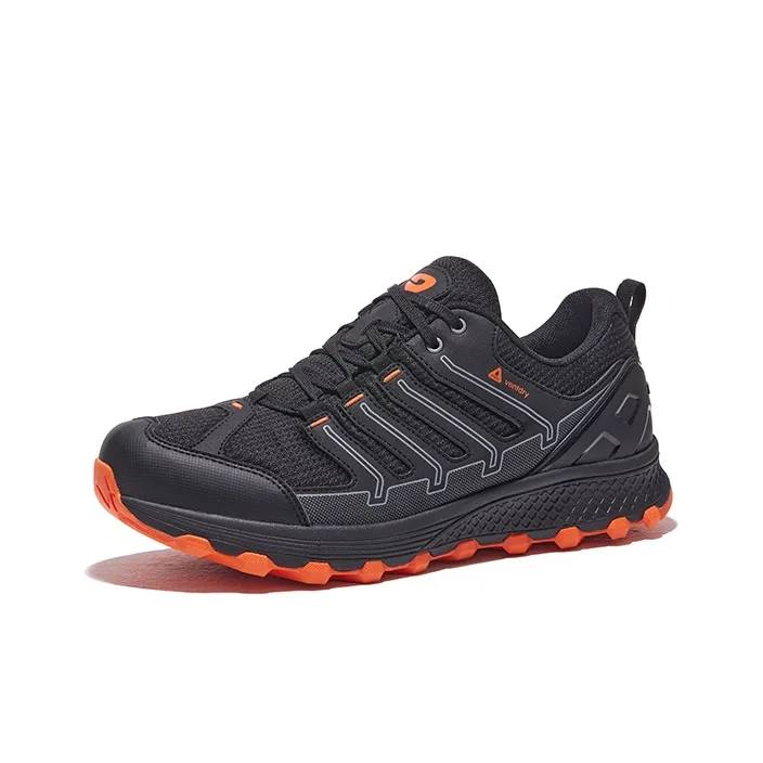 HOT POTATO Wear resistant Lightweight Breathable And Non slip. Low Top Trekking Shoes Unisex Black Orange-1