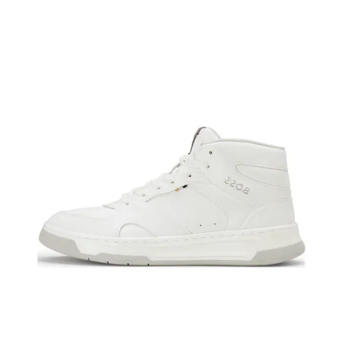 HUGO BOSS Skateboard Shoes Women's High-Top White