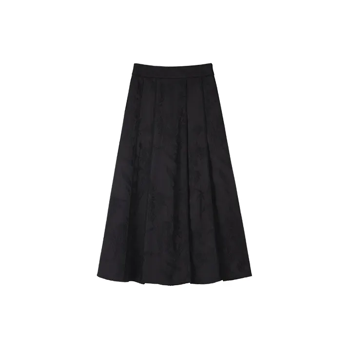 HIPPIEMISS Casual Long Skirts Women's Black-1