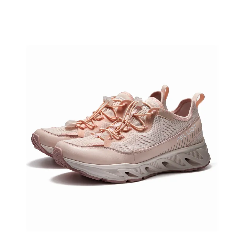 PELLIOT Outdoor Shoes Unisex Low Top [Men's]Obsidian Black/Beige Camel[Women's]Rose Pink/Obsidian Black/Beige Camel-11