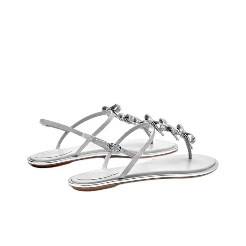 René Caovilla Rhinestone-embellished Leather Sandals-3