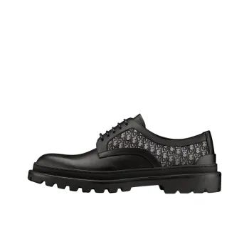 DIOR Explorer Derby Casual Leather Shoes Men's Pitch Black
