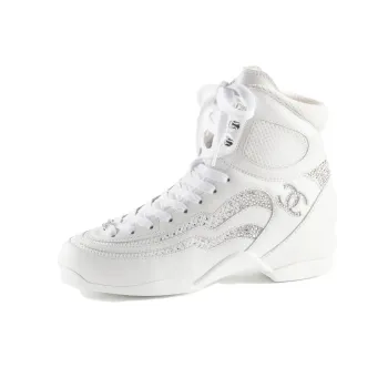 CHANEL Cushioning Wear-Resistant High-Top Casual Shoes Women's White