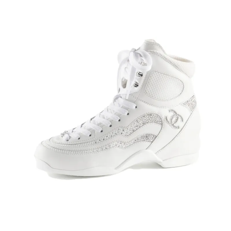 CHANEL Cushioning Wear-Resistant High-Top Casual Shoes Women's White-0