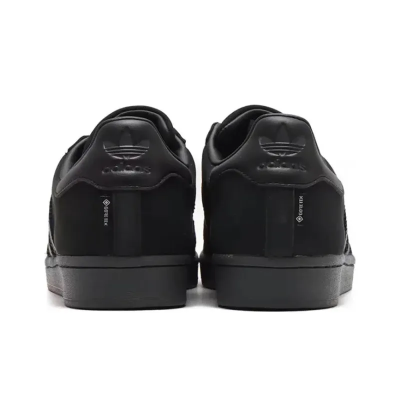 Adidas Originals SUPERSTAR Slip Resistant Shock Absorbers Lightweight Low Top Skateboard Shoes Men's Black Gray-4