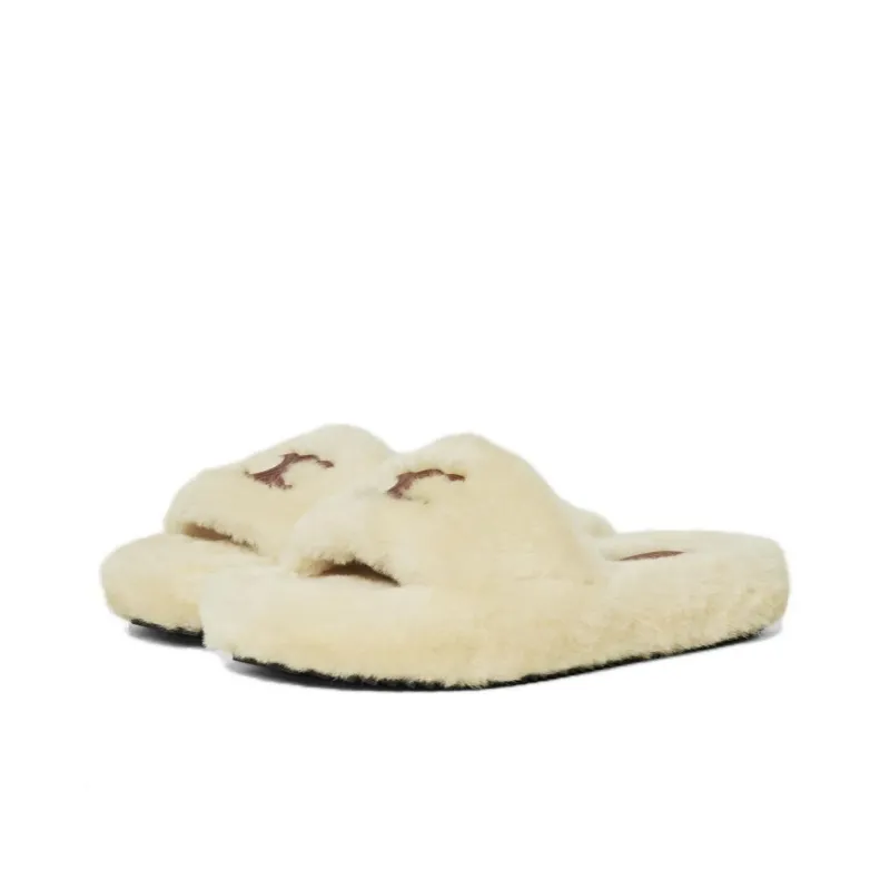 CELINE Triomphe Rubber Sole Slip Resistant Slide Slippers Women's Yellow-2