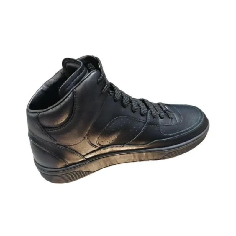 CHANEL High Top Skateboard Shoes Men's Black-3