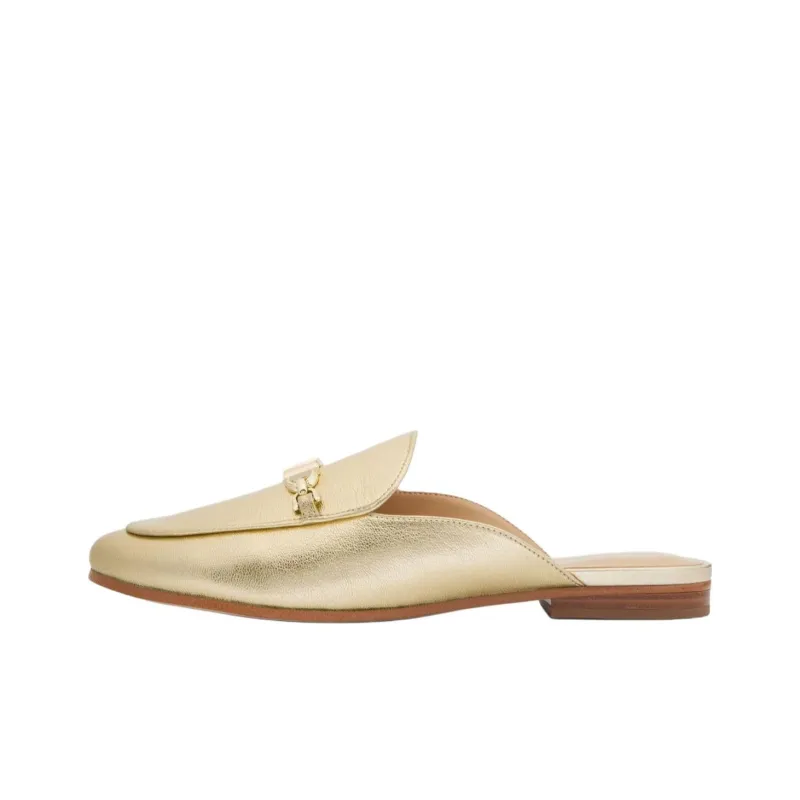 MICHAEL KORS Tiffany Closed Toe Slippers Women's Light Gold-0