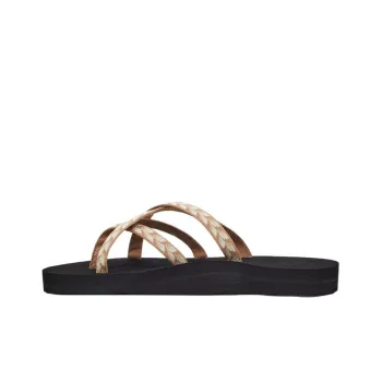 Teva Rubber Sole Slide Slippers Women's Gray Brown
