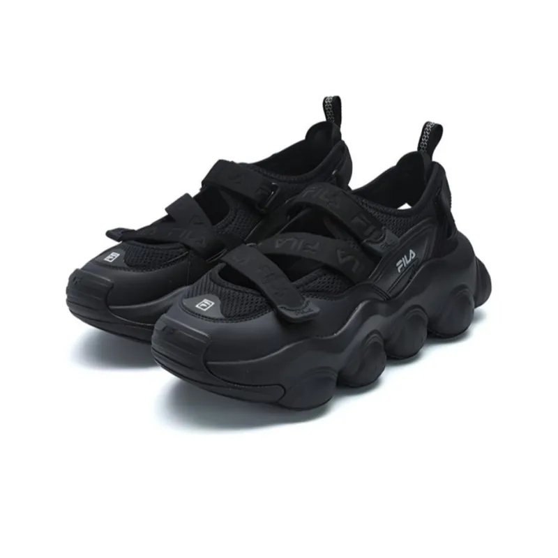 FILA FRAGOLA Breathable Height Increase Beach Sandals Women's Black-1