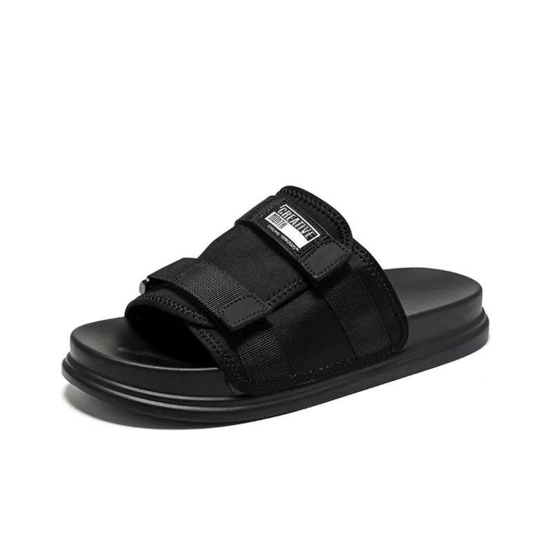 Chi Wolf Slide Slippers Unisex Black-1