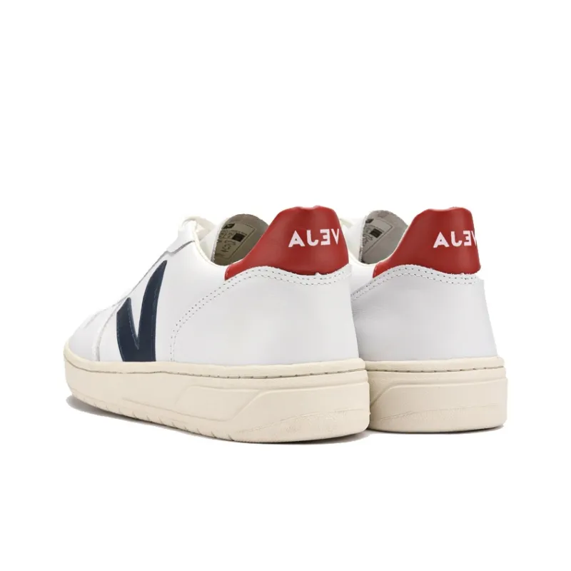 VEJA V 10 Leather White Nautico Pekin-3