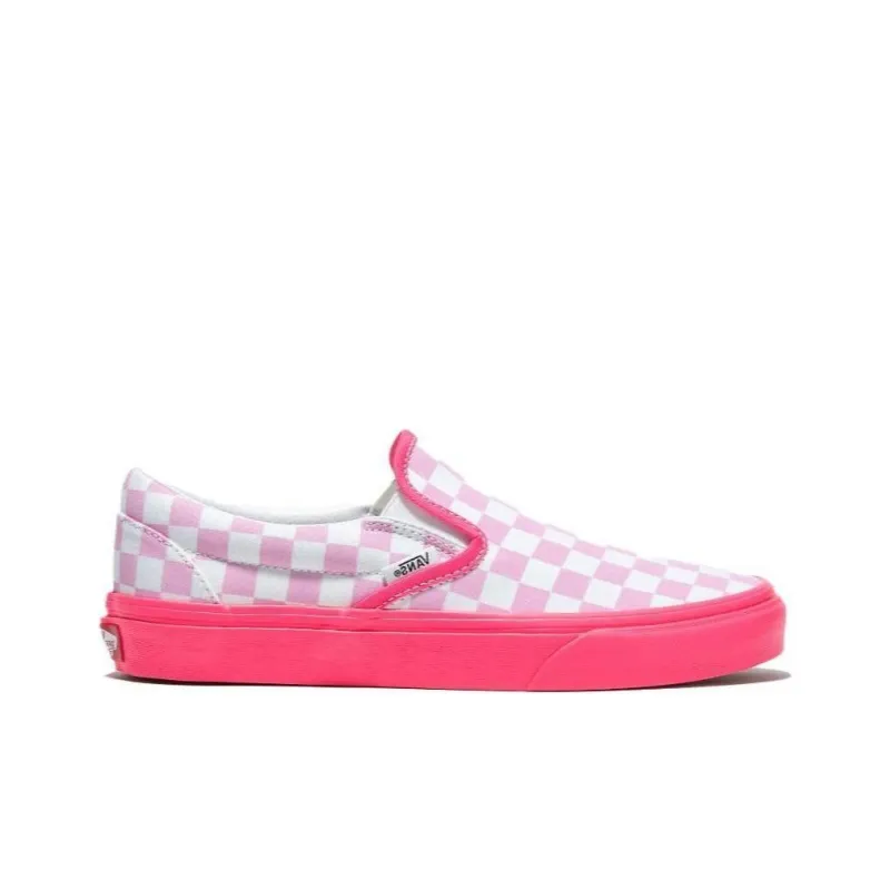 Vans Slip on Customs Neon 'Pink Checkerboard'-1