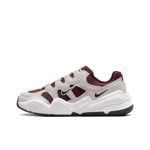 Nike Tech Hera Casual Shoes Women's Low-Top Gray Red