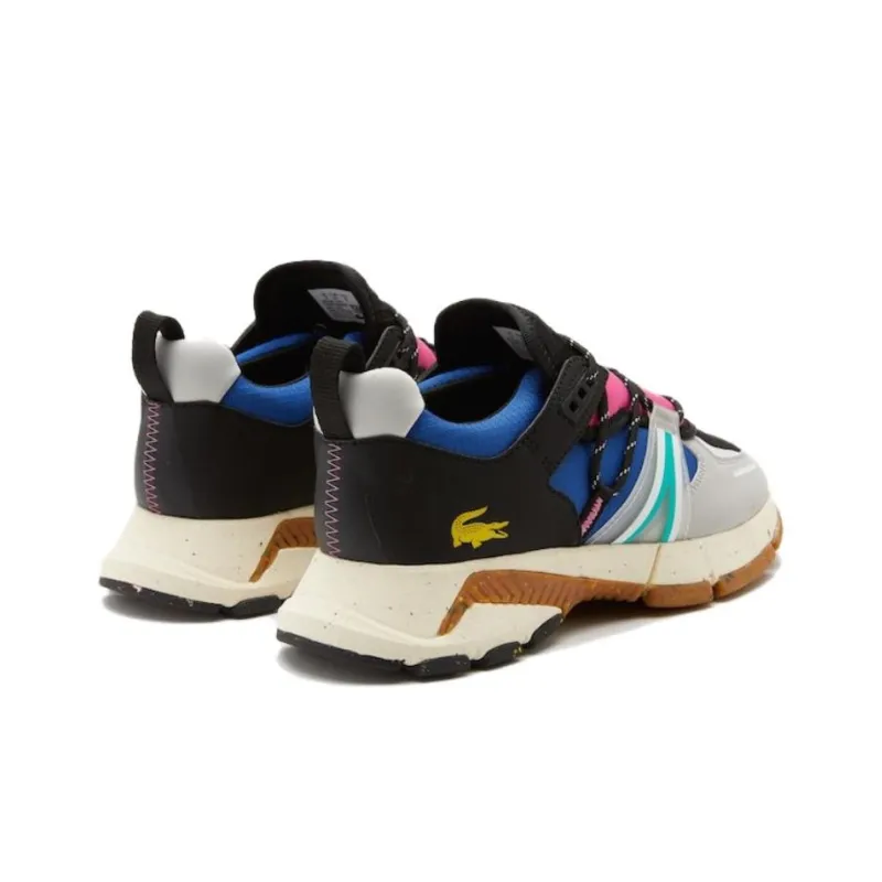 LACOSTE Wear Resistant Low Top Casual Shoes Women's Black Gray Color-5