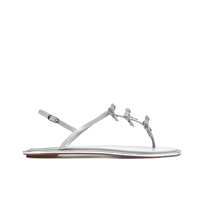 René Caovilla Rhinestone-embellished Leather Sandals-1