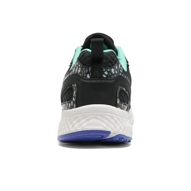 Skechers Go Run Consistent Cushioning Wear Resistant Low Top Running Shoes Women's Black Green-3