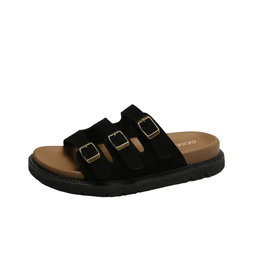 GEJIANI Slide Slippers Women's Black