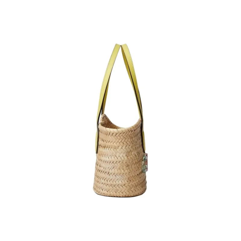 GUCCI Natural Woven Grass Tote Bag Shopping Bag Shoulder Bag Handbag Mini Unisex Beige-2