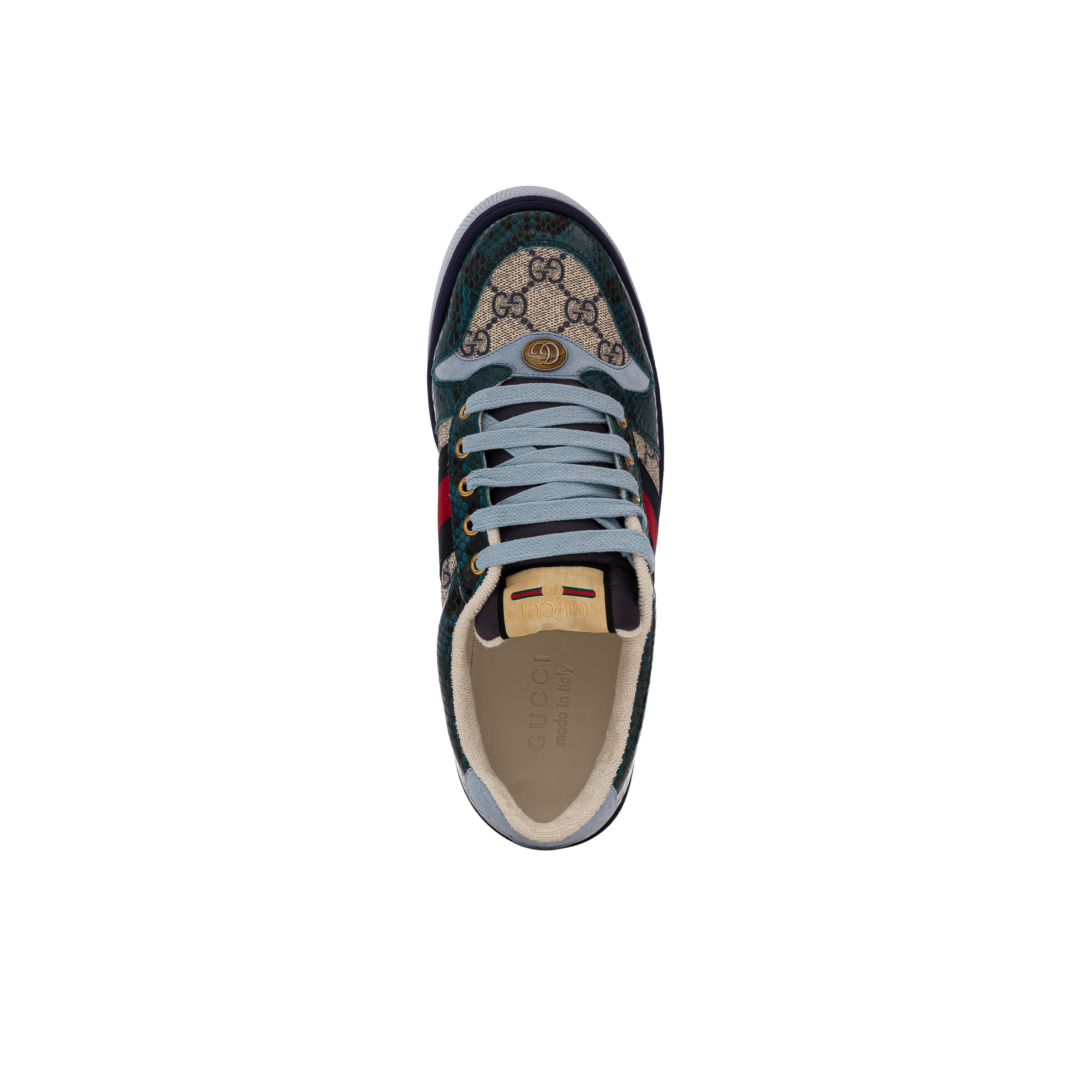 【GUCCI】Screener Sneakers/追跡+関税+全国送料込み Gucci Men's Screener Leather High-top Sneakers Light
