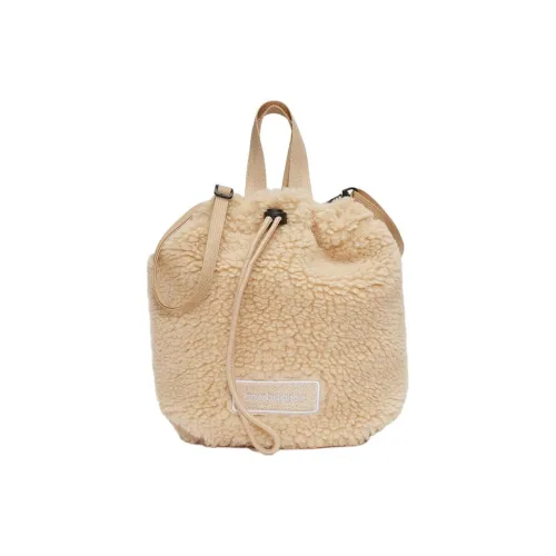 New Balance Polyester Bucket Bags One Shoulder Handbags Mini Women's Brown