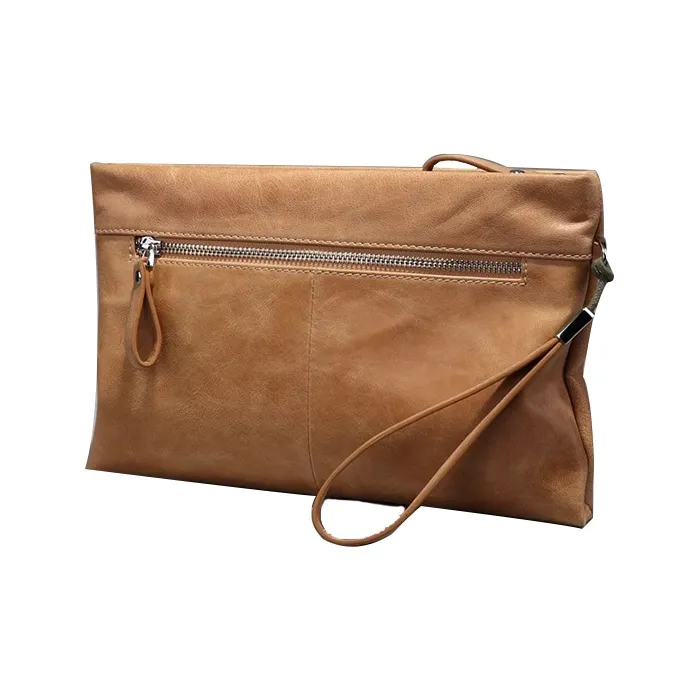 PULUWIRR Cow Leather Fashion Men's Water Repellent Durable Wear Resistant Bag Regular Unisex-2