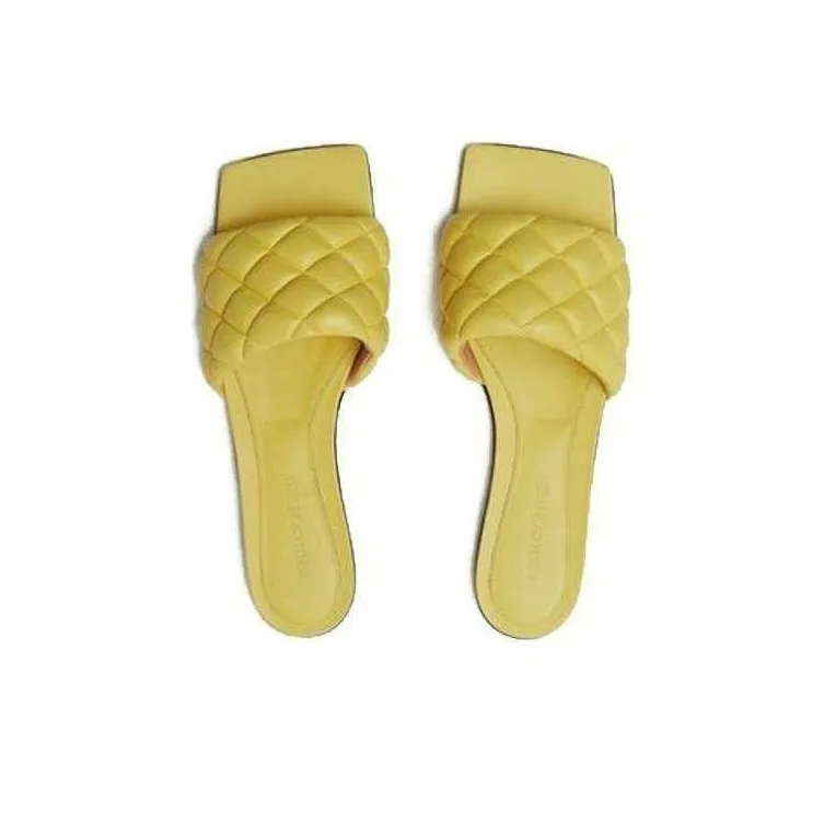 Bottega Veneta Slip Resistant Slide Slippers Women's Yellow Pear-5