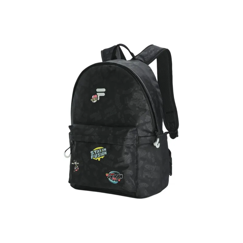 FILA FUSION PANDA MEI Collaboration Fabric Backpack Extra Small Unisex Black-1