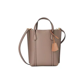 TORY BURCH Perry Leather Tote Bag Shopping Bag Shoulder Bag Crossbody Bag Handbag Mini Women's Umber