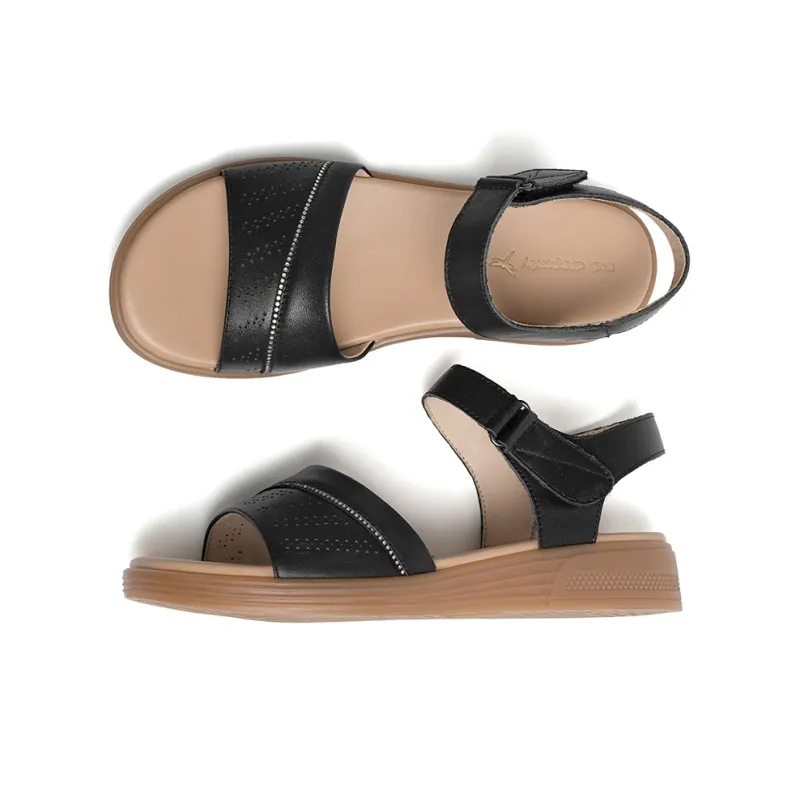 RED DRAGONFLY Casual Shoes Beach Sandals Women's Black/Ecru-3