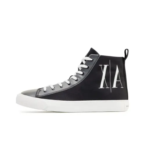 ARMANI EXCHANGE Skateboard Shoes Women's High-Top Black