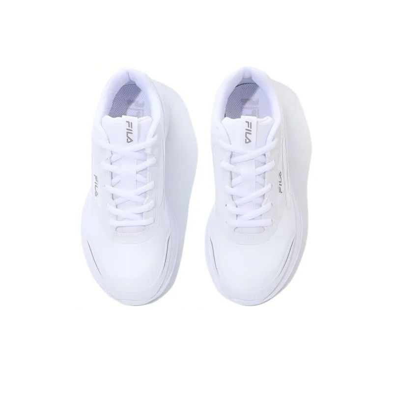 FILA Cushioning, Wear Resistant Low Top Running Shoes Unisex White Korean Style-3