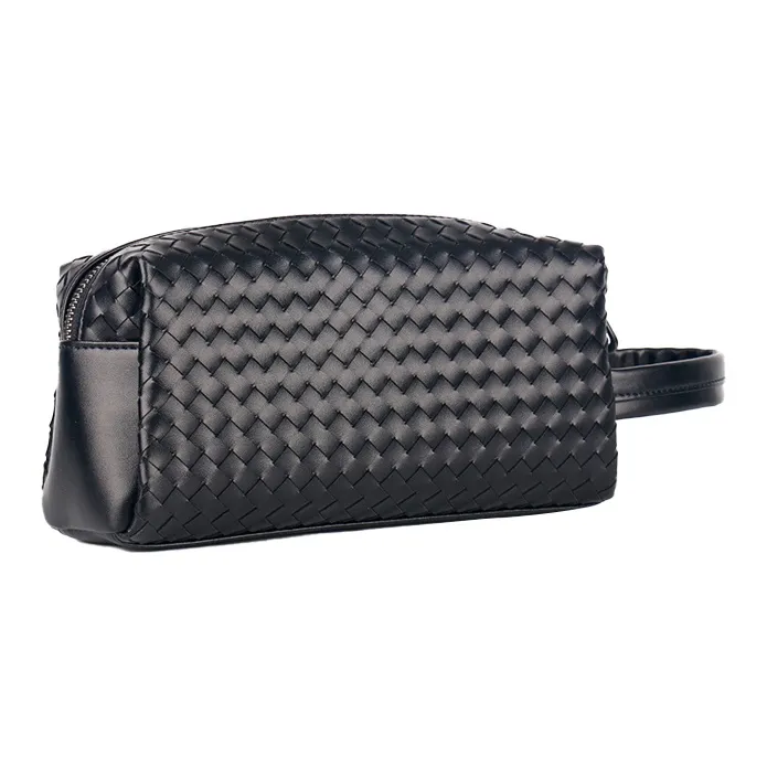 CMLZIUA Microfiber Synthetic Leather Clutch Unisex Black-2