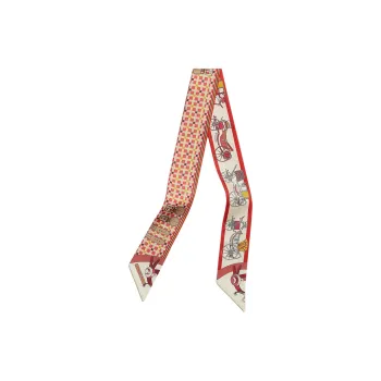 HERMES Silk Scarves Women's Garnet Red