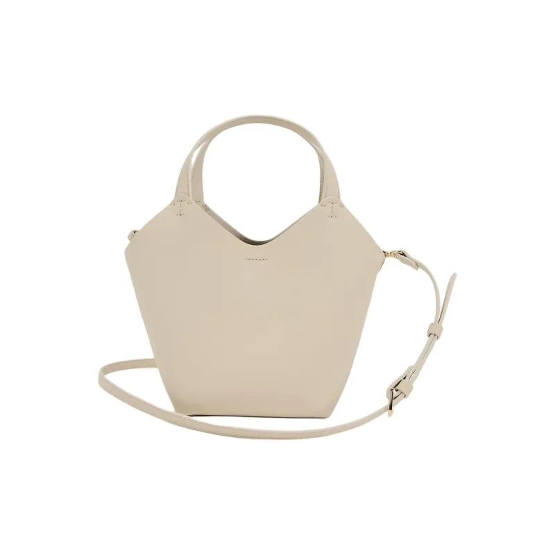 ZARA Polyurethane Crossbody One Shoulder Handbags Mini Women's White-3