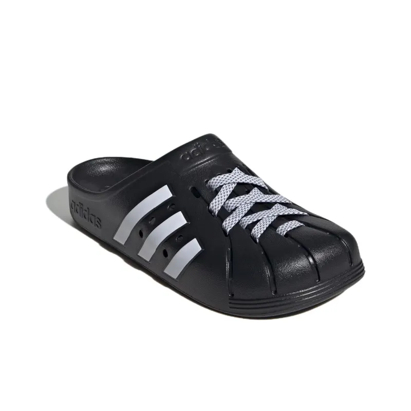 Adidas Adilette Clogs 'Black White'-2