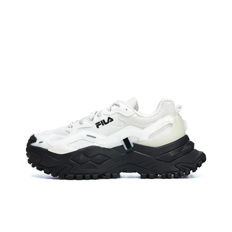 FILA FUSION BIANCO Hard Candy Height Increasing Breathable Slip Resistant Low Top Casual Shoes Women's White-0