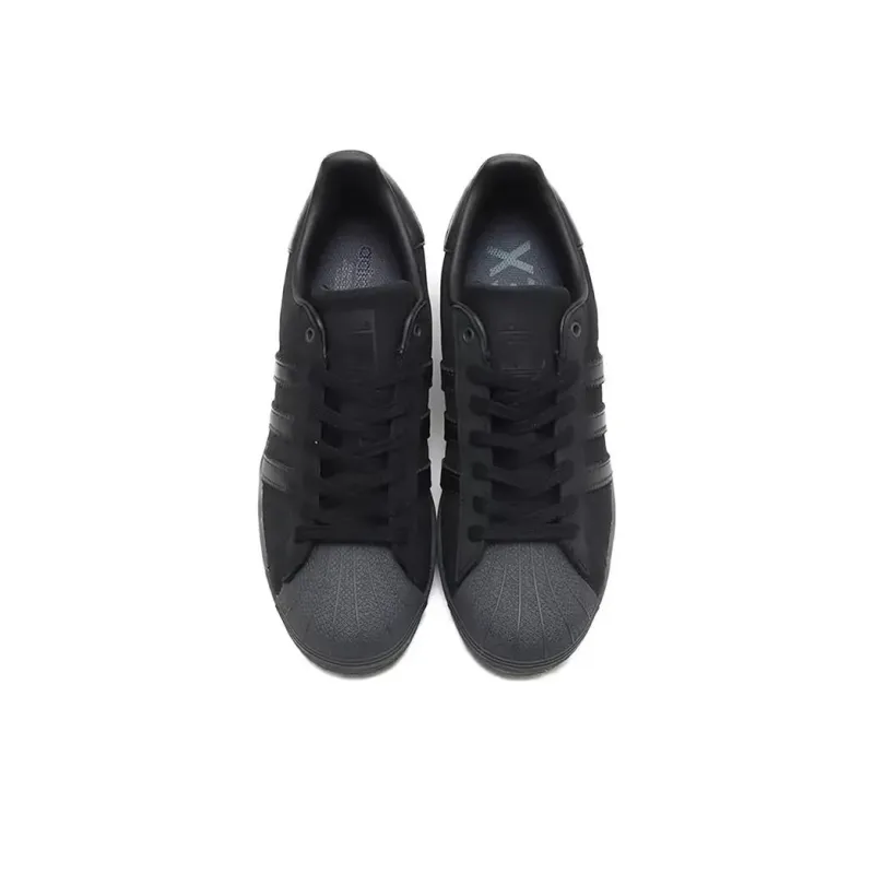 Adidas Originals SUPERSTAR Slip Resistant Shock Absorbers Lightweight Low Top Skateboard Shoes Men's Black Gray-3