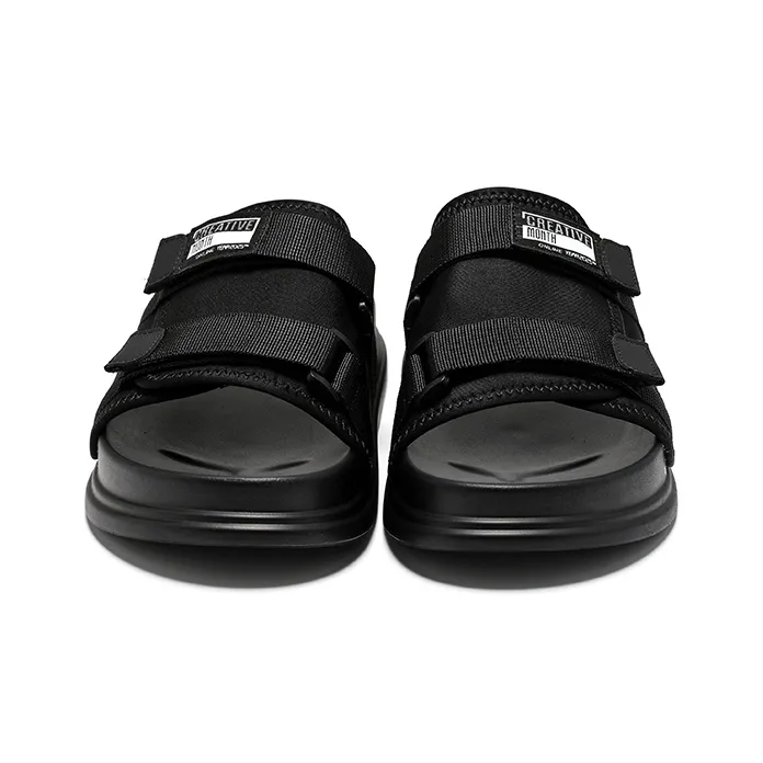 Chi Wolf Slide Slippers Unisex Black-3