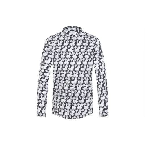 FERRE Shirts Men White Floral Pattern