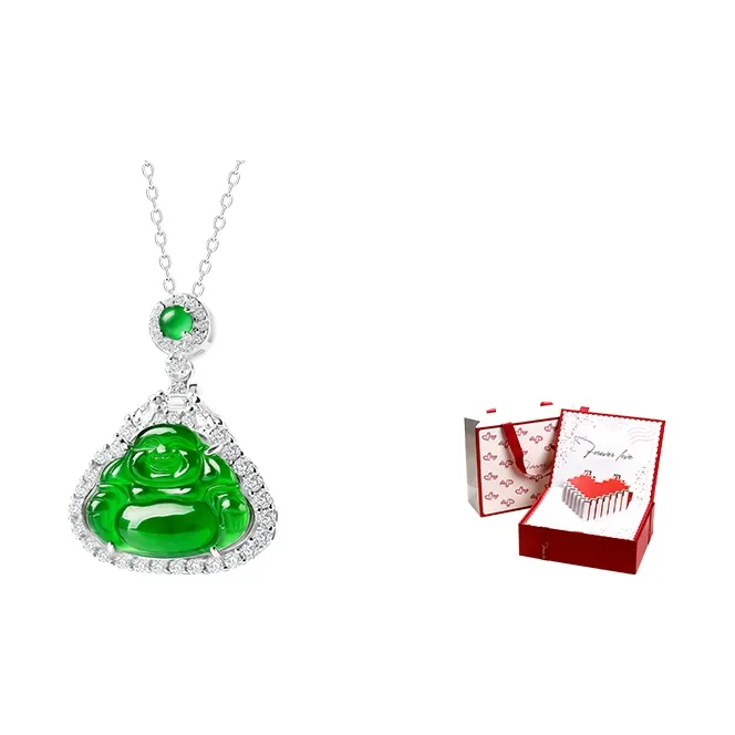 With The Heart Of The Jade Ice Glutinous Jadeite Necklaces Women's-28