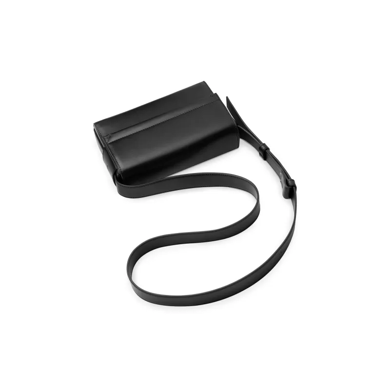 INJOYLIFE Split Cow Leather With Removable Membrane Crossbody Bag Shoulder Bag Small Size Unisex Black-2
