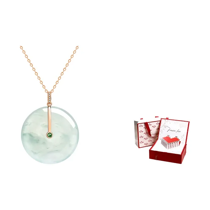 With The Heart Of The Jade Glutinous Jade Jadeite Necklaces Women's-28