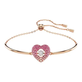 Swarovski Synthetic Cubic Zirconia Faux Crystal Rose Gold Tone Plated Bracelets Women's Rose Gold